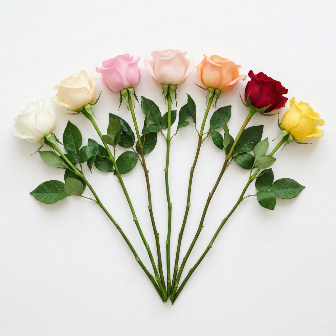 Single blooms for guests to place