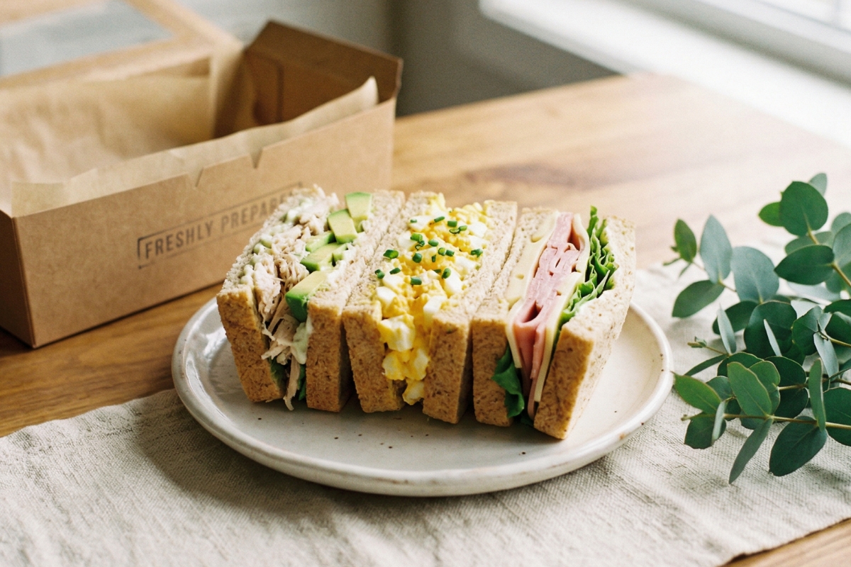 Essentials sandwich close-up