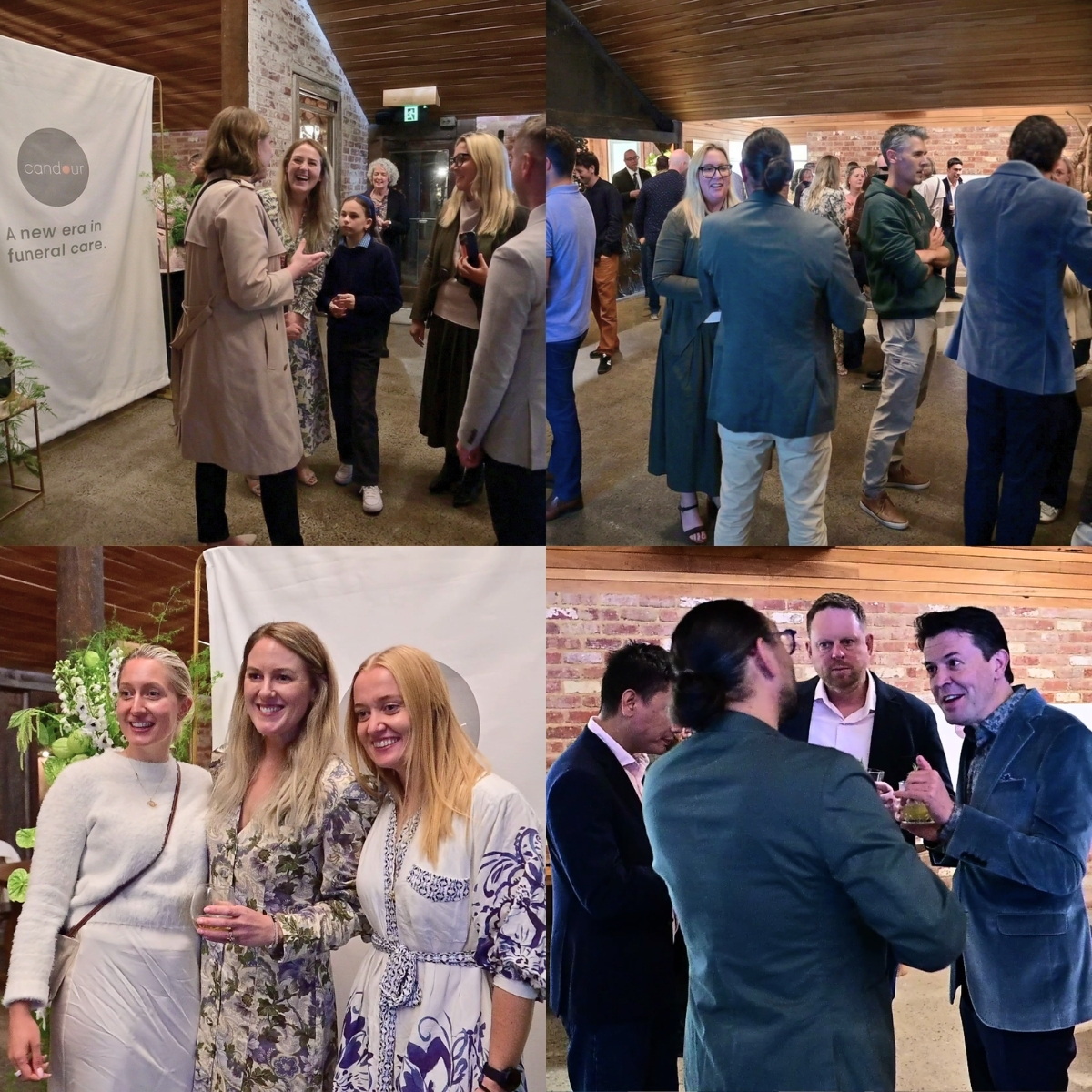 Guests gathering at Candour Champions evening, Tanglewood Estate