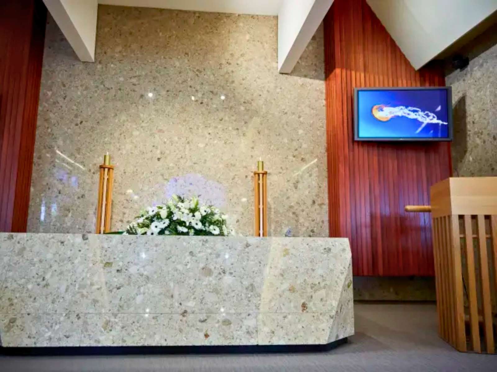 Entrance to The Joyce Chapel at Fawkner Memorial Park