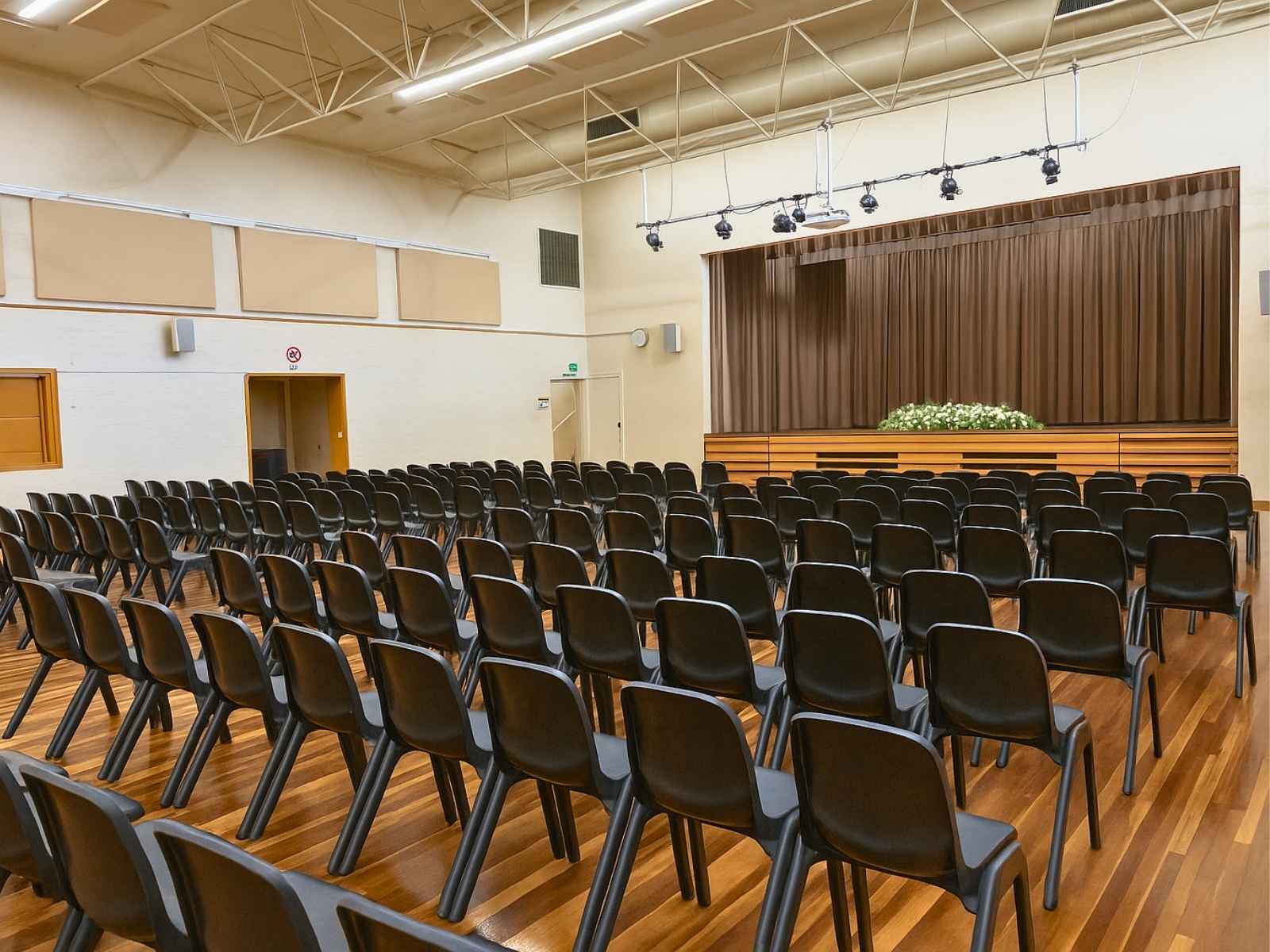 Alternate view of the hall from a side angle.