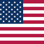 United States flag with 50 white stars on blue and 13 alternating red and white stripes.