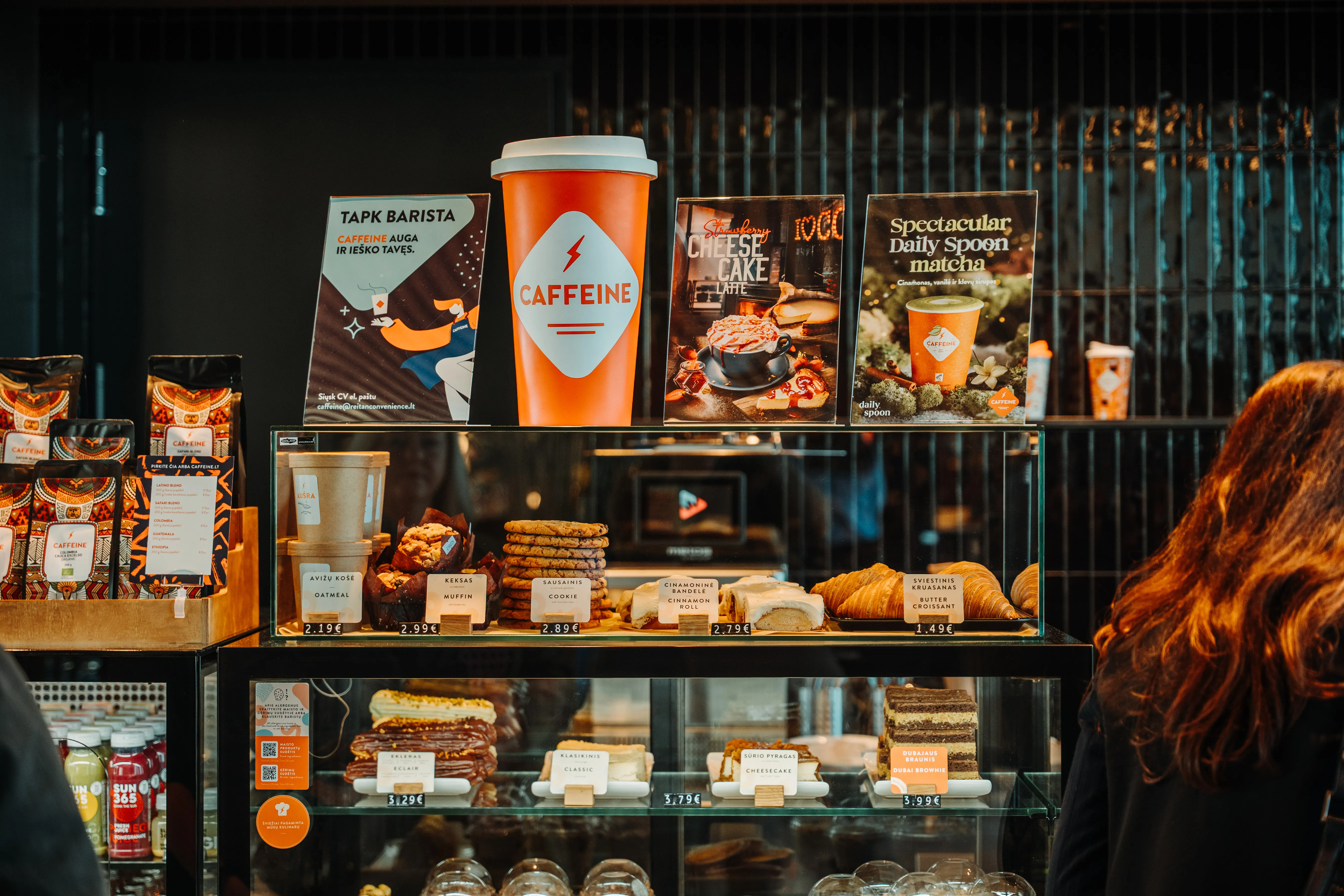Caffeine café inside the Raseiniai charging hub