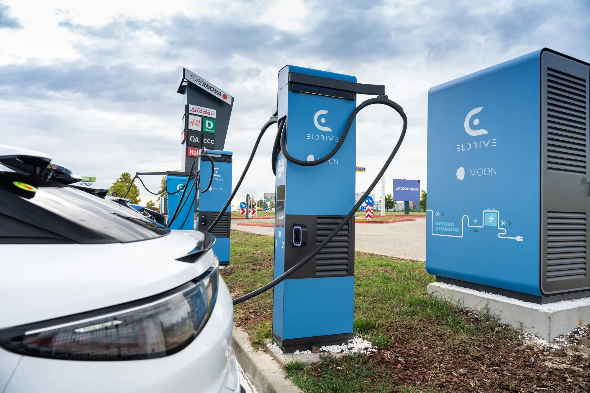 Eldrive charging equipment at SUPERNOVA Pitești, Romania