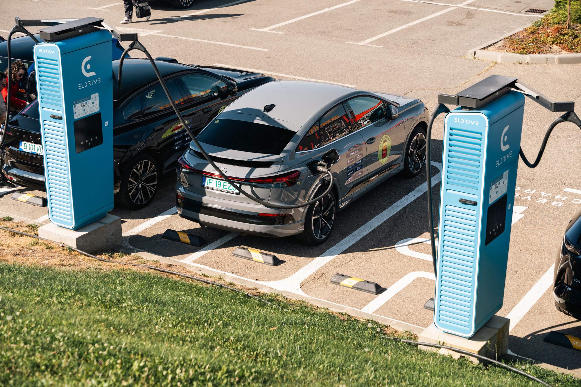 Audi Q4 Sportback e-tron from EUROCHARGE 2026 charging at Eldrive in Oradea, Romania