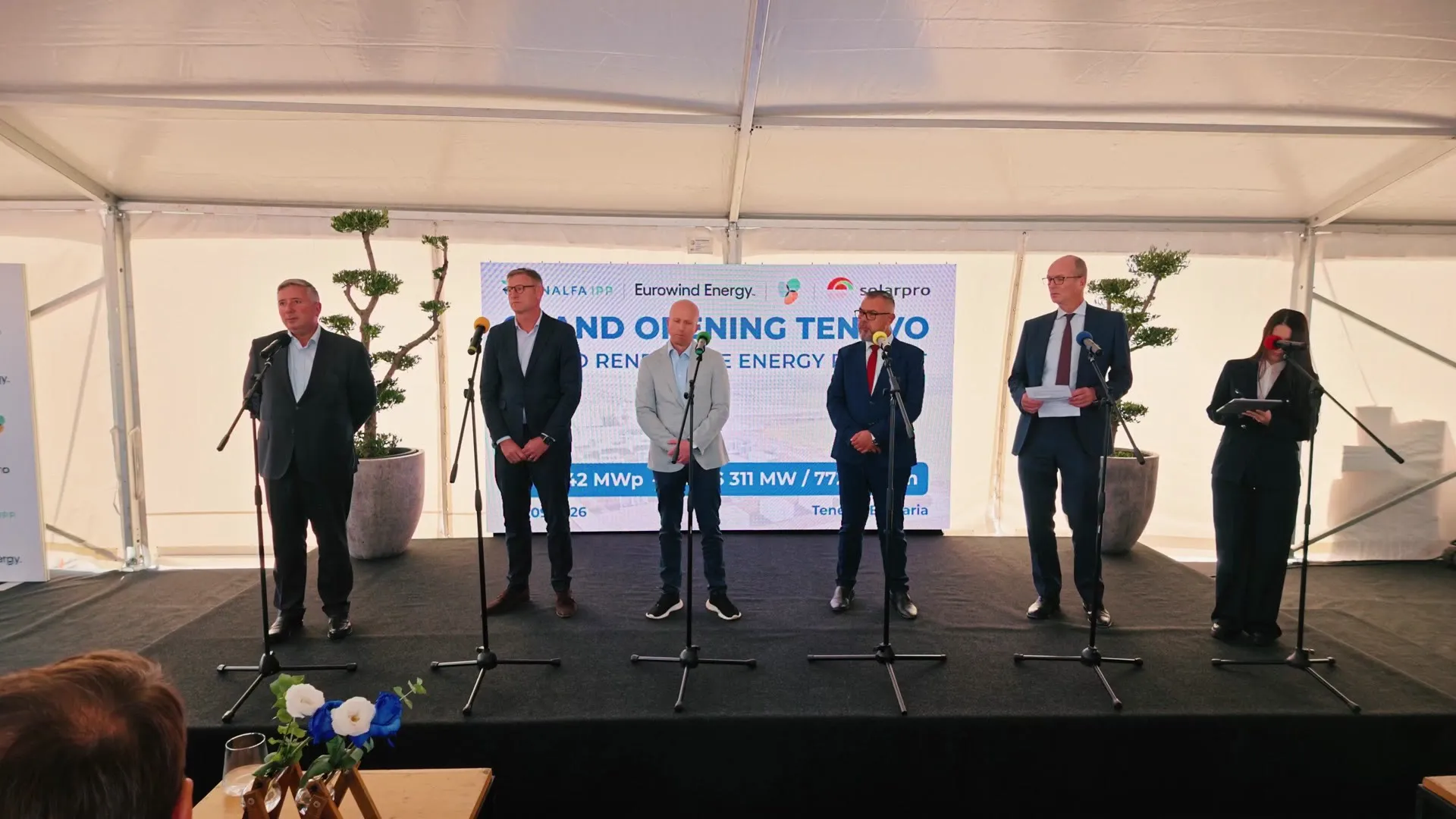 Speeches at the official opening of Tenevo Hybrid Park, 30 September 2026