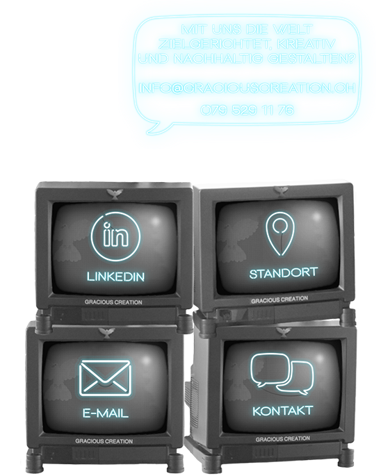 Mit uns die Welt zielgerichtet, kreativ und nachhaltig gestalten?

info@graciouscreation.ch
079 558 75 57