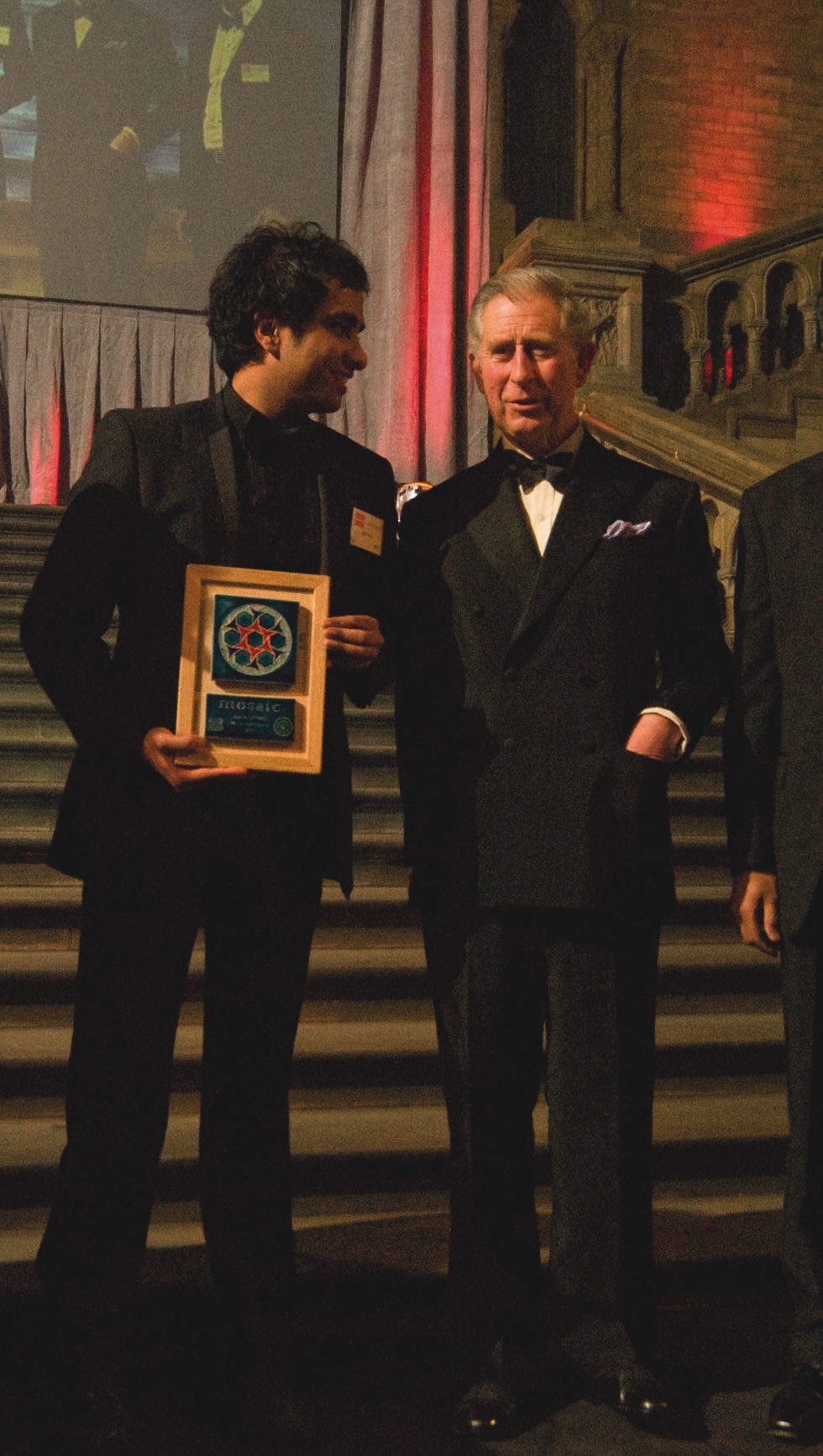 Imran Hakim receiving honorary award