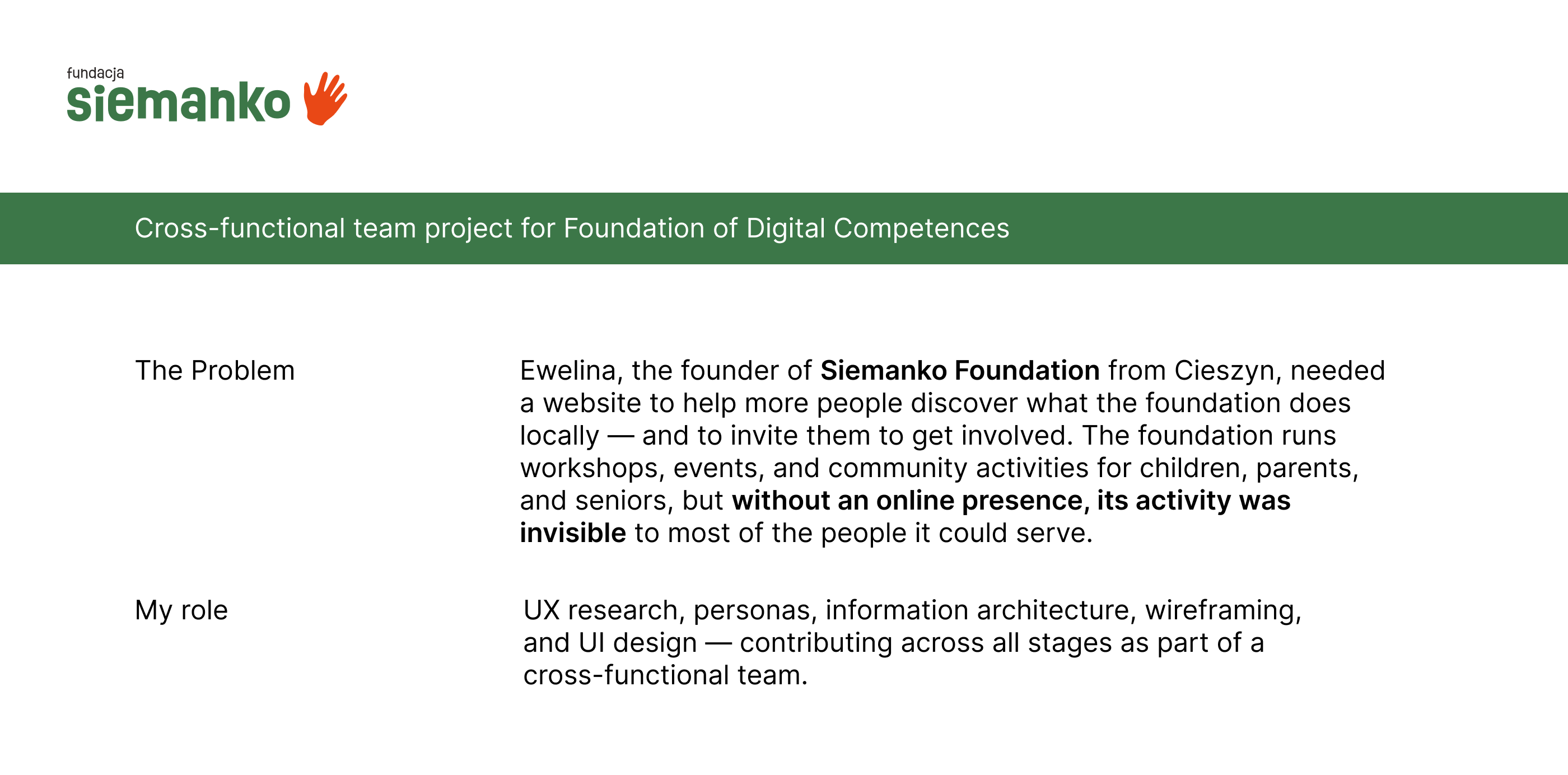 Siemanko Foundation case study