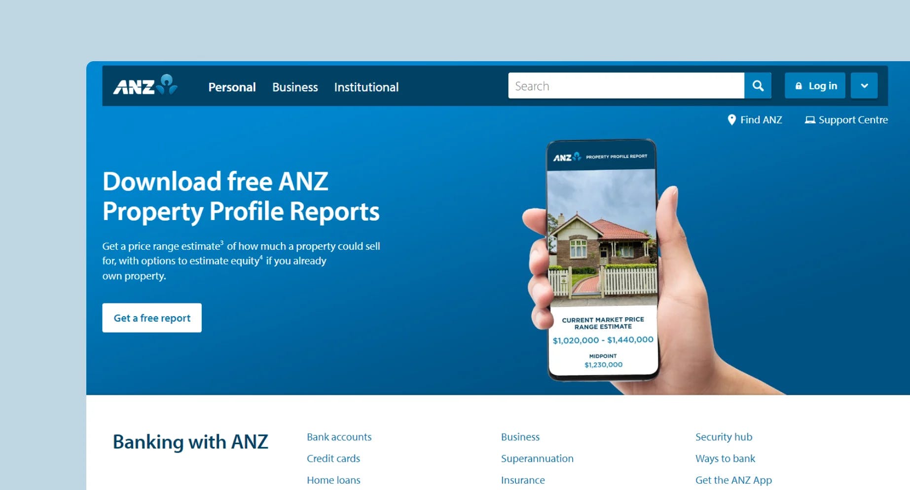 ANZ HomePage