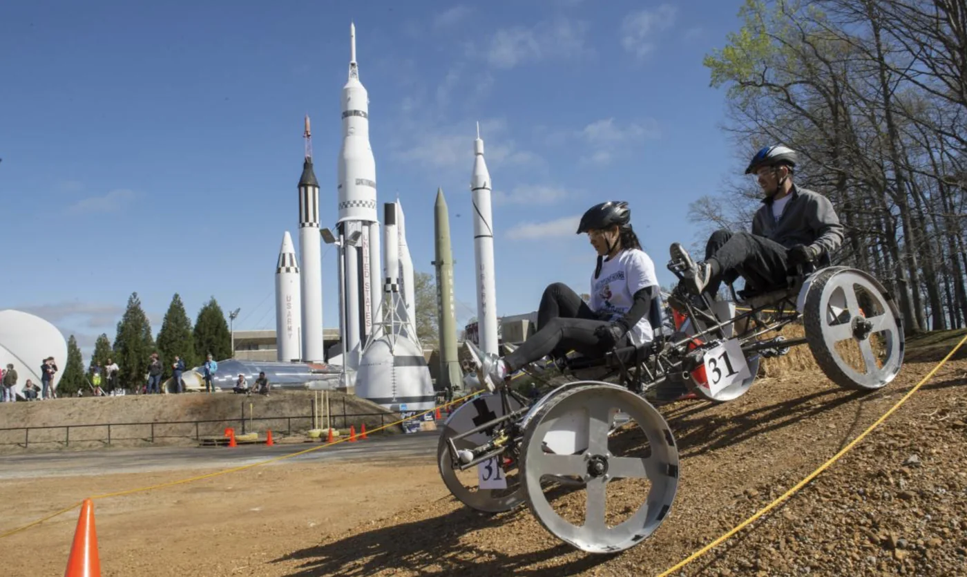 Students participating in NASA’s Human Exploration Rover Challenge