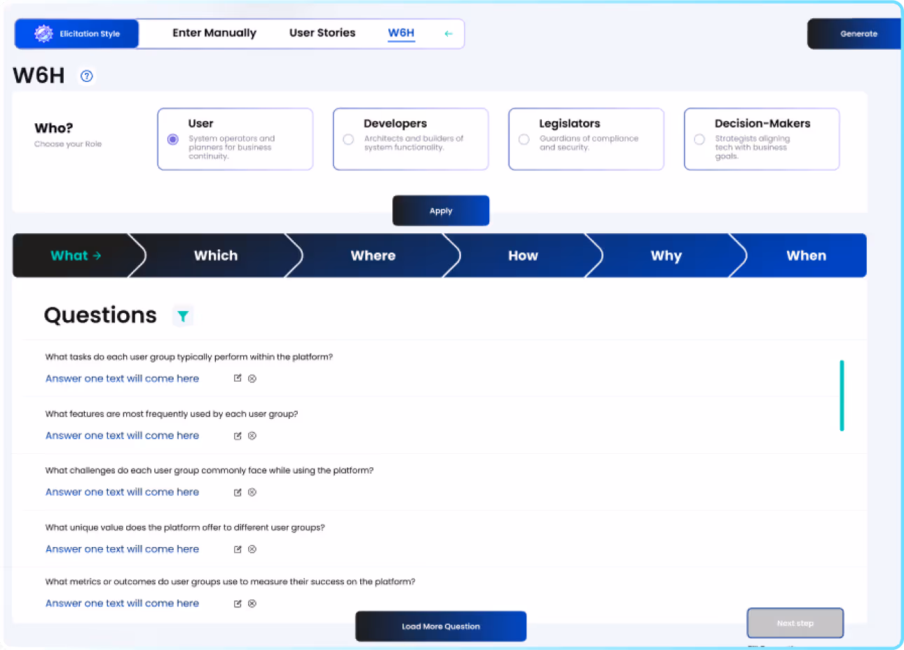 Simplify Requirements Elicitation with W6H:
