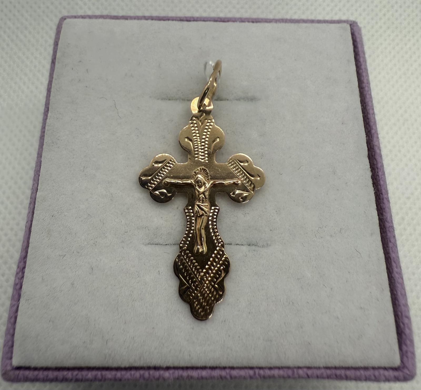 Золотий хрест 585 проба