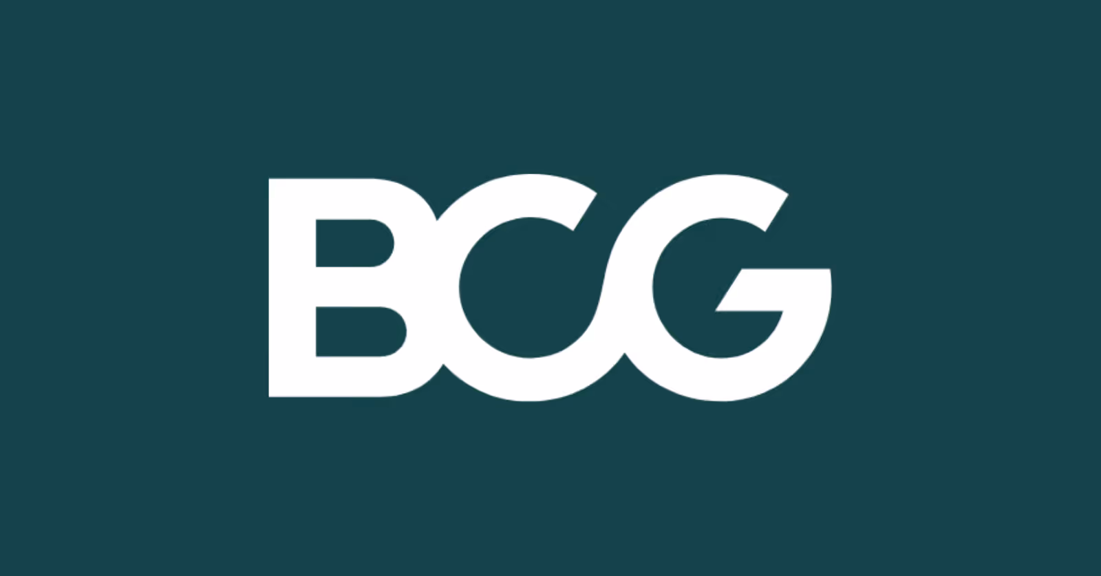 White BCG letters on a dark green background.