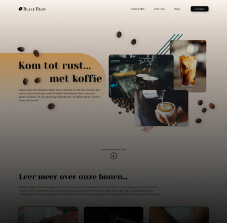 Website for a coffee shop.
