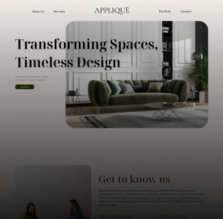 Website for a interior design business.