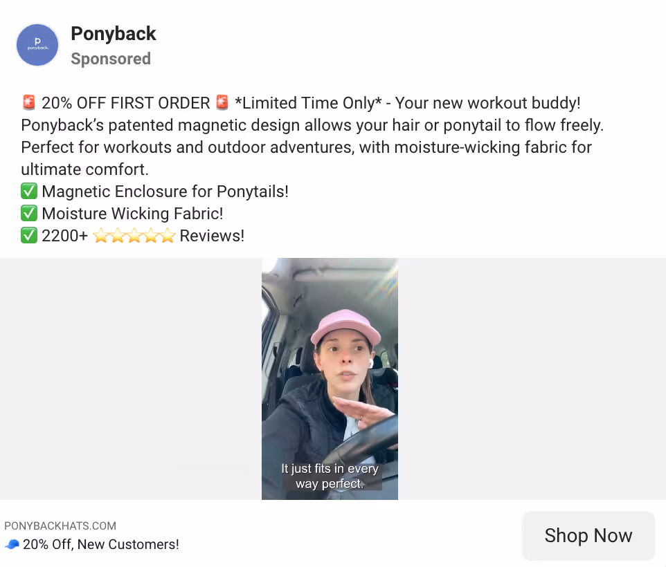 Ponyback example CGC ad