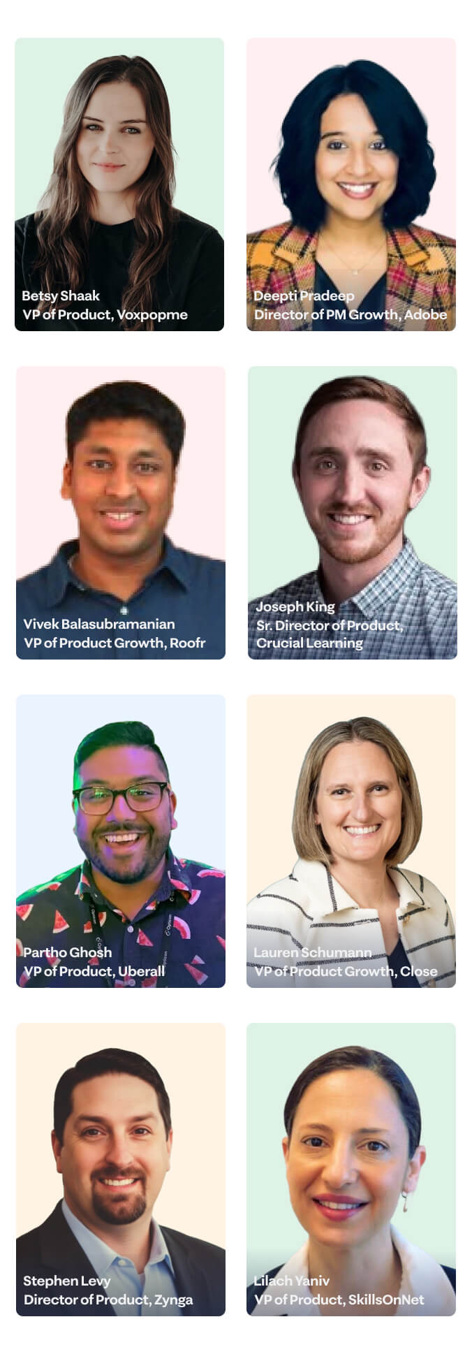 Product Leaders Lab Members