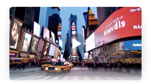 Still image from video clip of times square