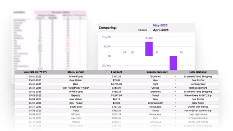 Expense tracker documents uploaded by user