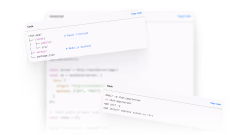 Image of code snippet used for creating functional prototypes