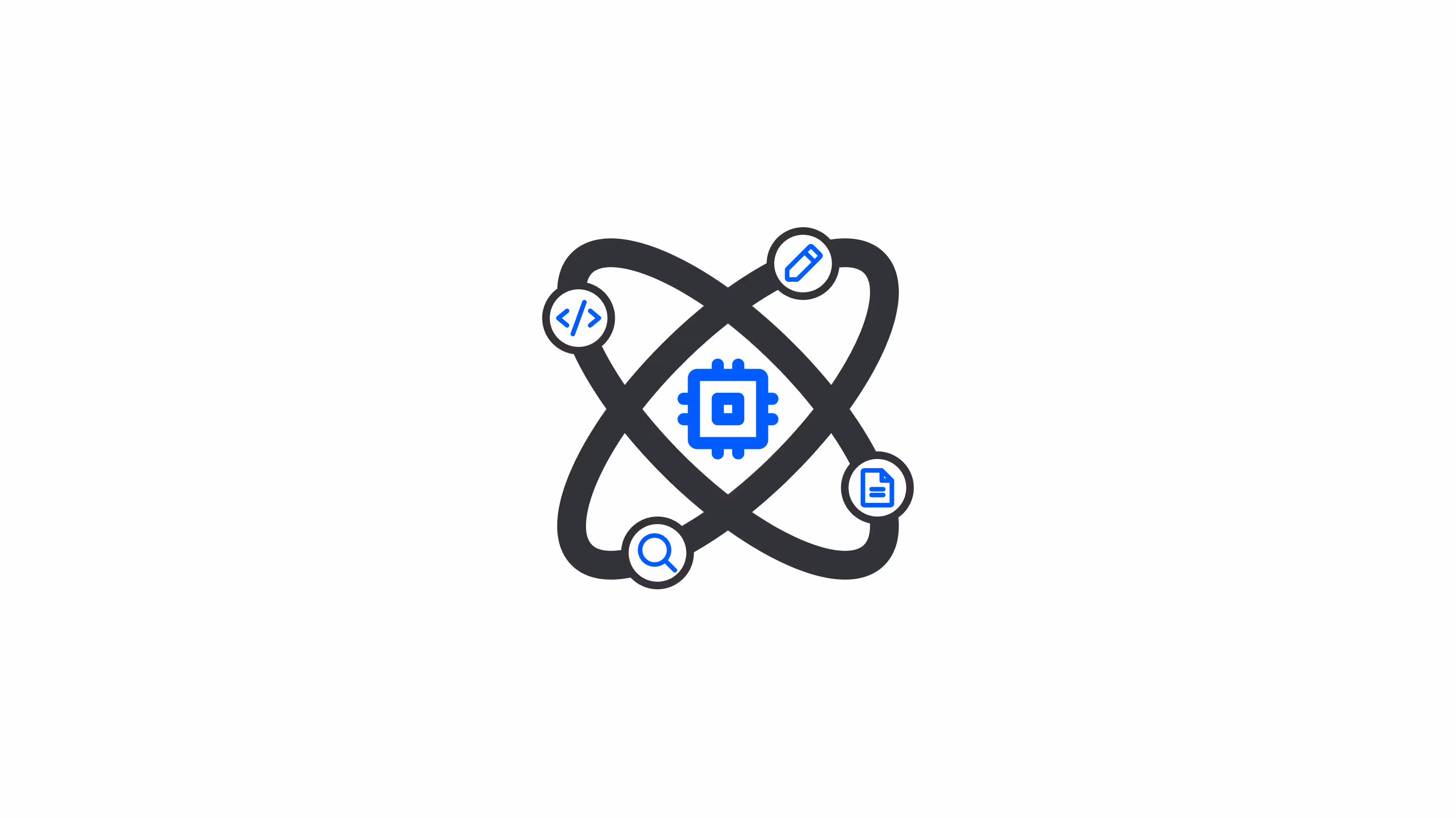 Gpu chip surrounded by different skills