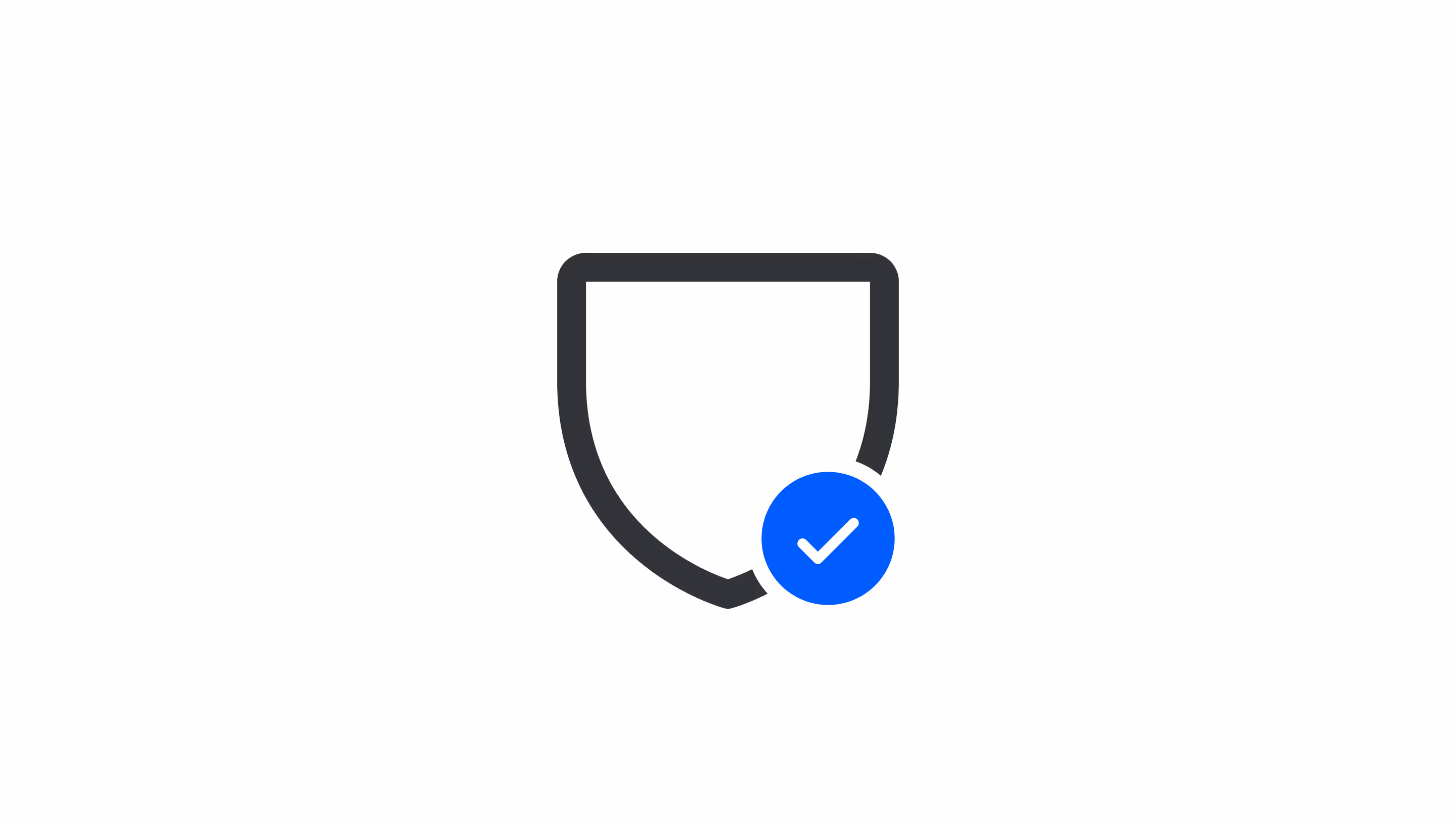 shield with a blue checkmark