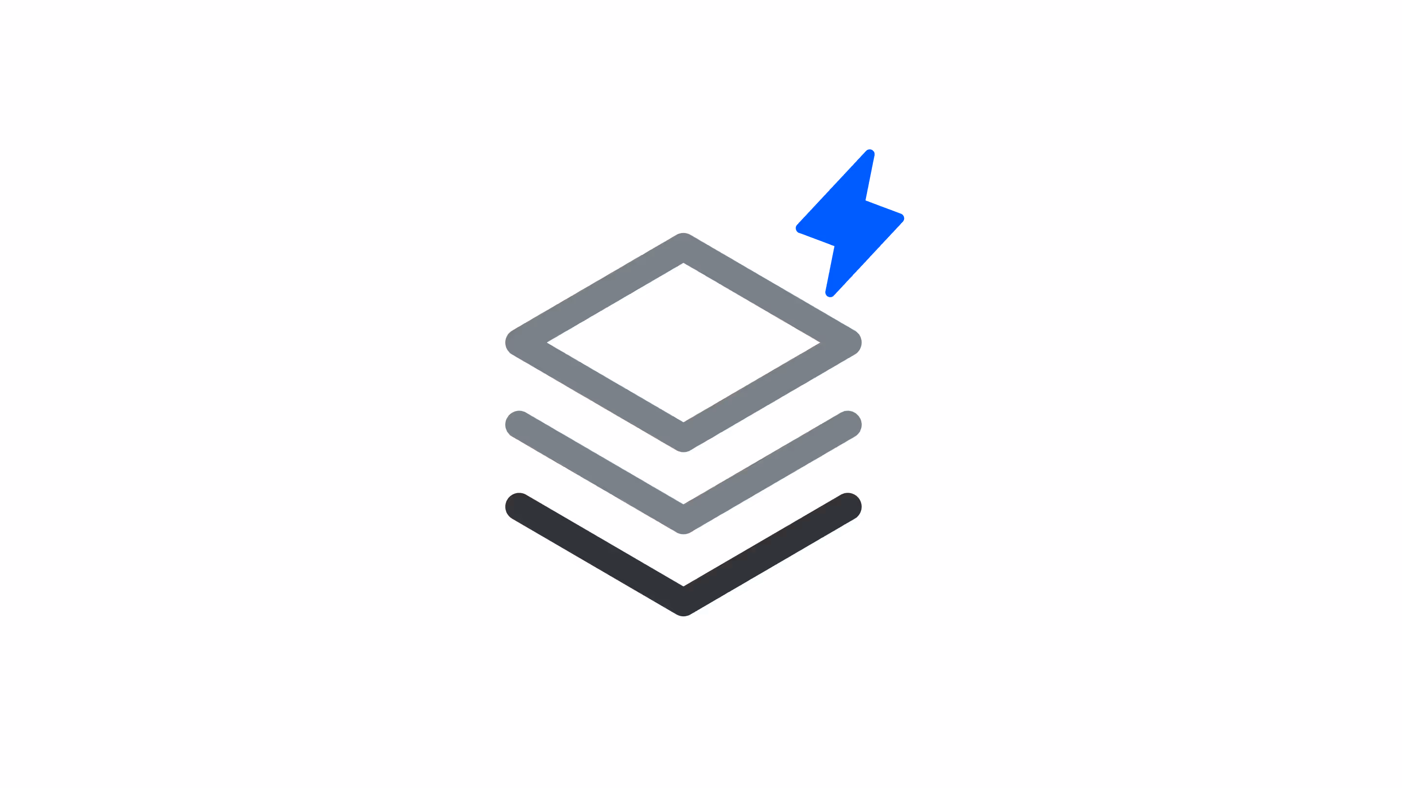 Layers of compute with a lightning bolt