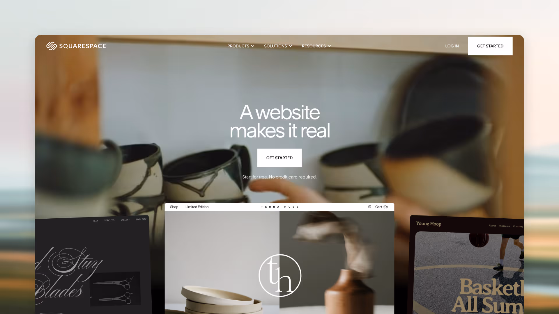 Squarespace landing page website