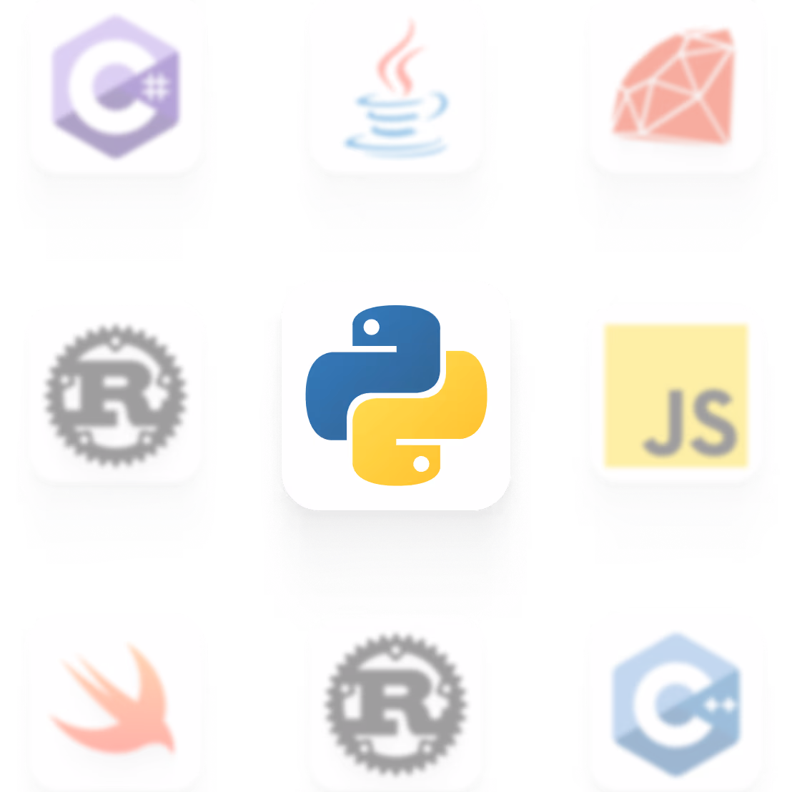 Different coding languages that are available for coding within Ninja AI