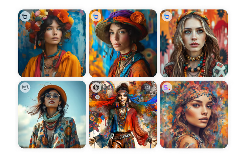 A visual of a bohemian free-spirited artist