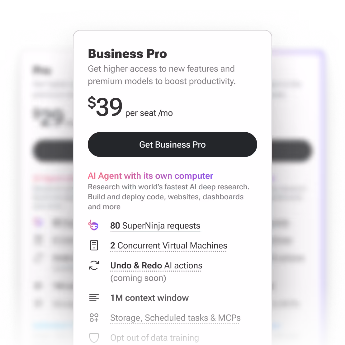 Ninja Business Pricing plans