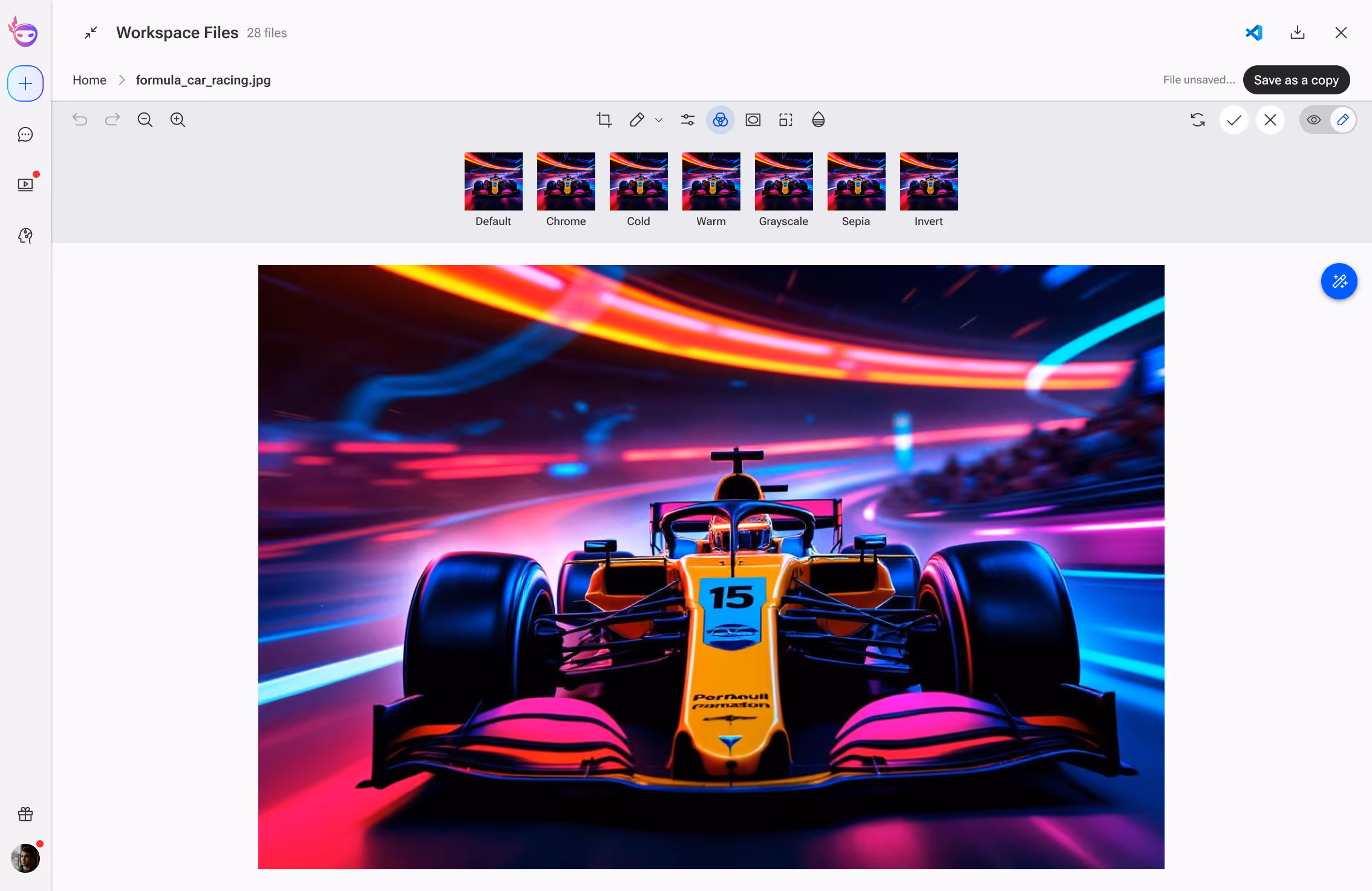 SuperNinja Image Editor Visual