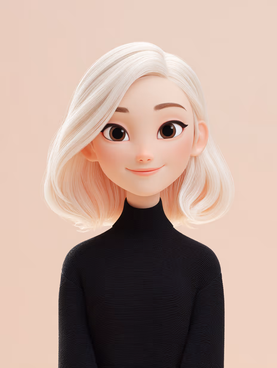 Profile picture for one of the AI employees coming to Ninja, Nora Kim you AI employee UX/UI designer