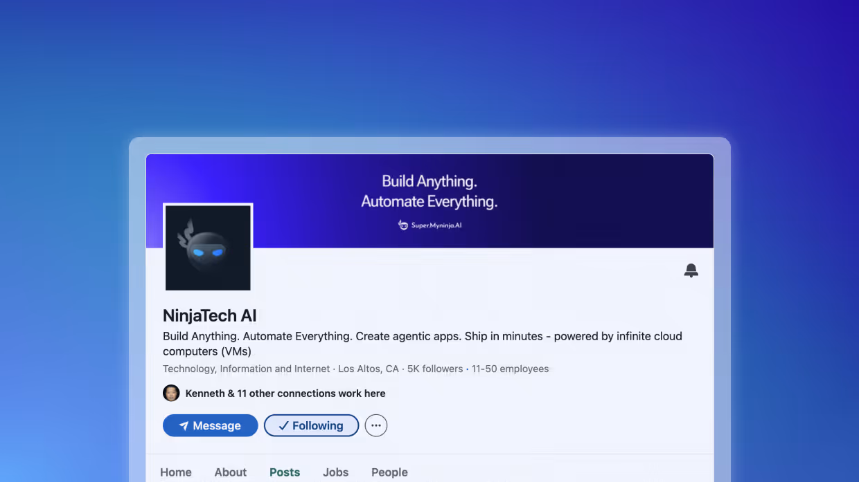 Únete a la comunidad NinjaTech AI