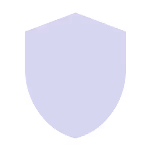 Simple solid light purple shield icon with smooth edges.