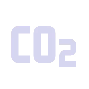 White CO2 chemical formula text on a black background.