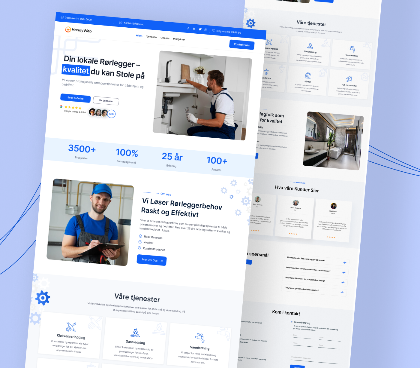Eksempel på nettsidedesign