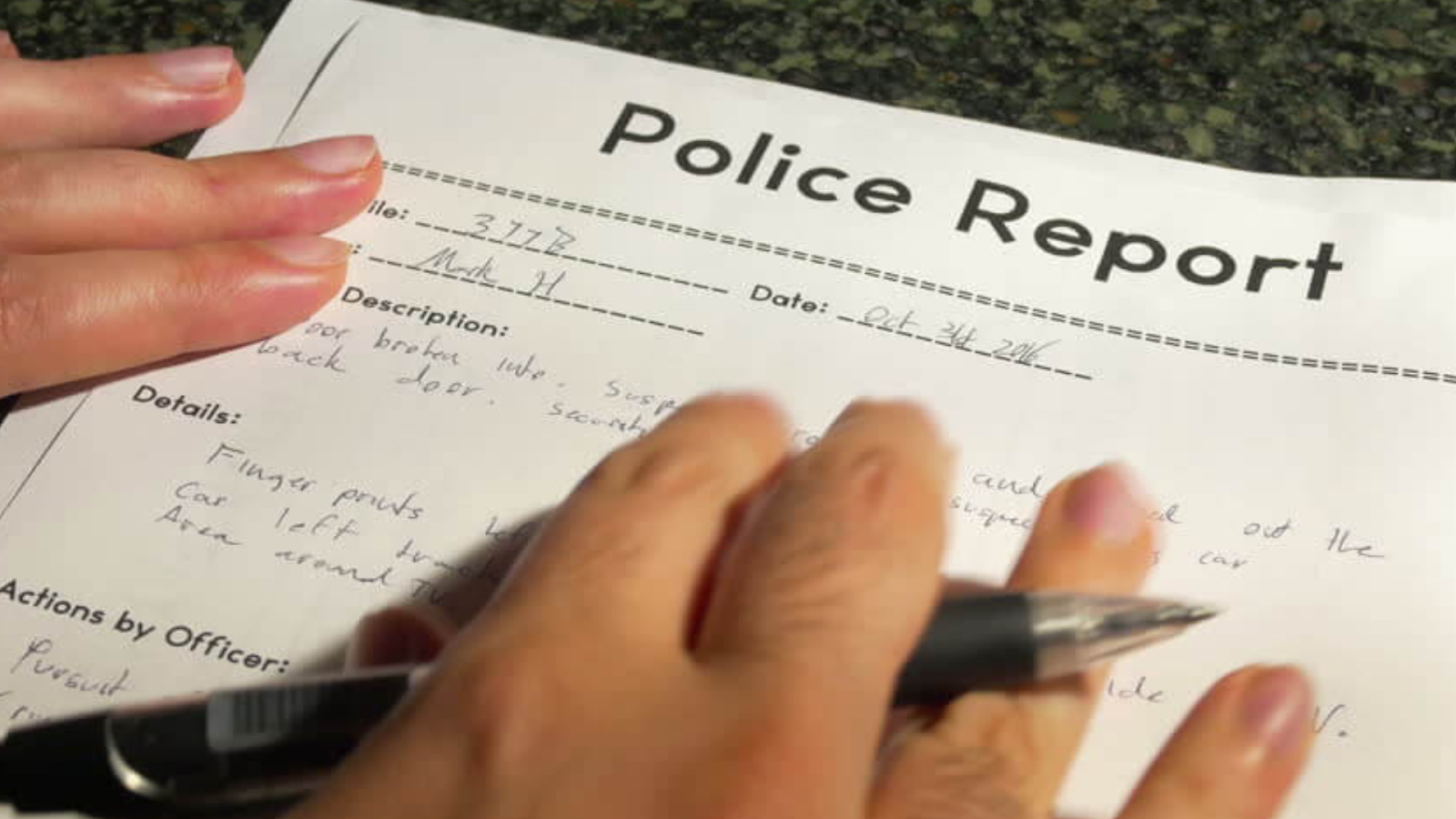 File a Police Report (If Required)