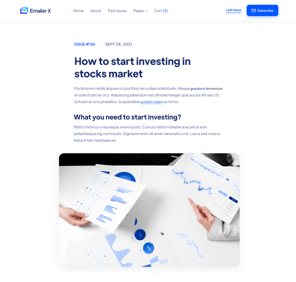 Emailer X - Archive Single page - Newsletter Webflow Template