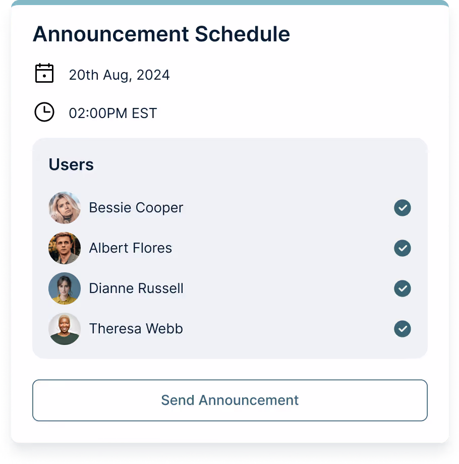 A screen shot of a cell phone with an event schedule.