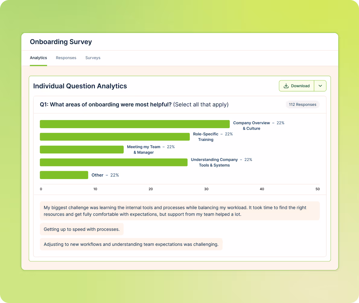A screenshot of a survey page with a question.