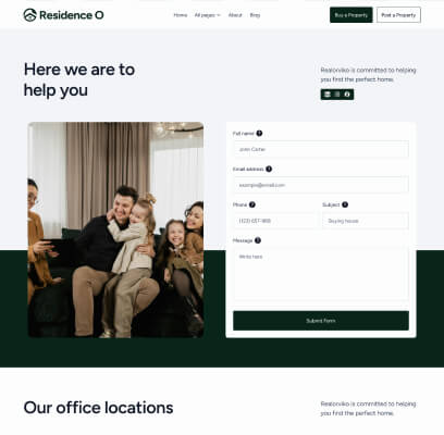 Thumb Contact Us V2 - Residence O - A Scaleable Real Estate Webflow Template