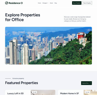 Thumb Property Category (Cms) - Residence O - A Scaleable Real Estate Webflow Template