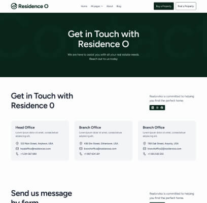 Thumb Contact Us V3 - Residence O - A Scaleable Real Estate Webflow Template