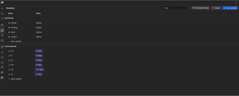 Font Variables - Residence O - A Scaleable Real Estate Webflow Template