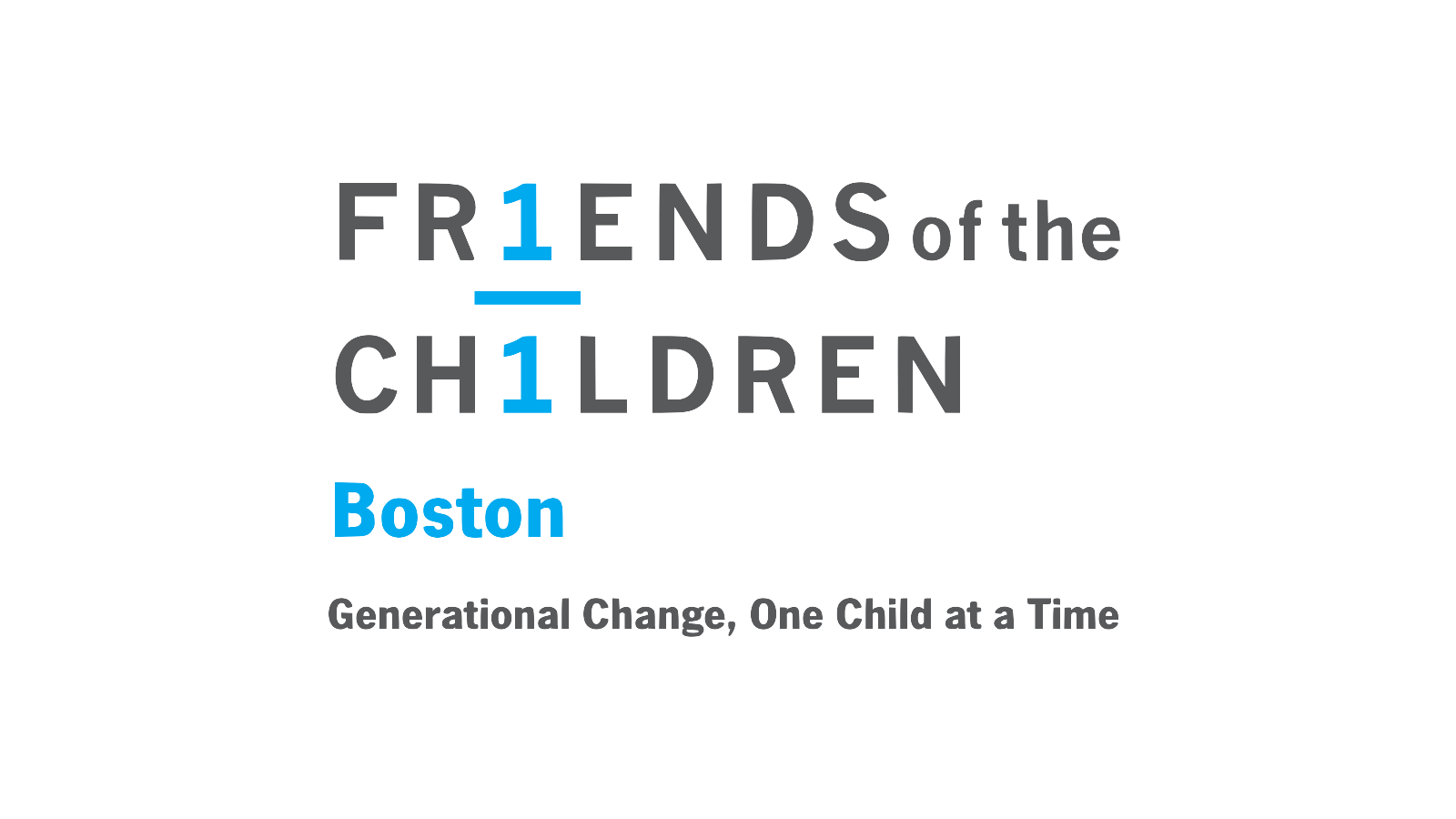 Friends of the Children Boston logo with tagline Generational Change, One Child at a Time.