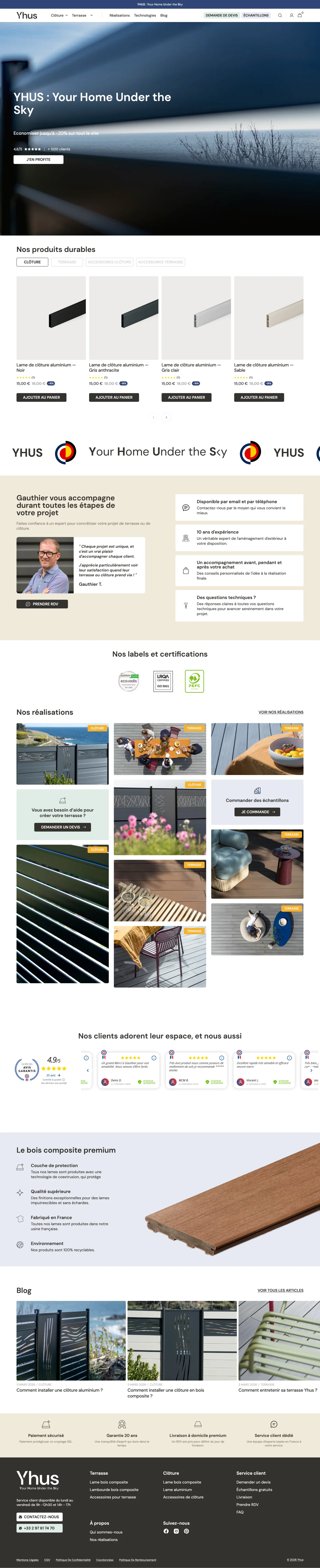 Capture du site Yhus, projet Common Ideas
