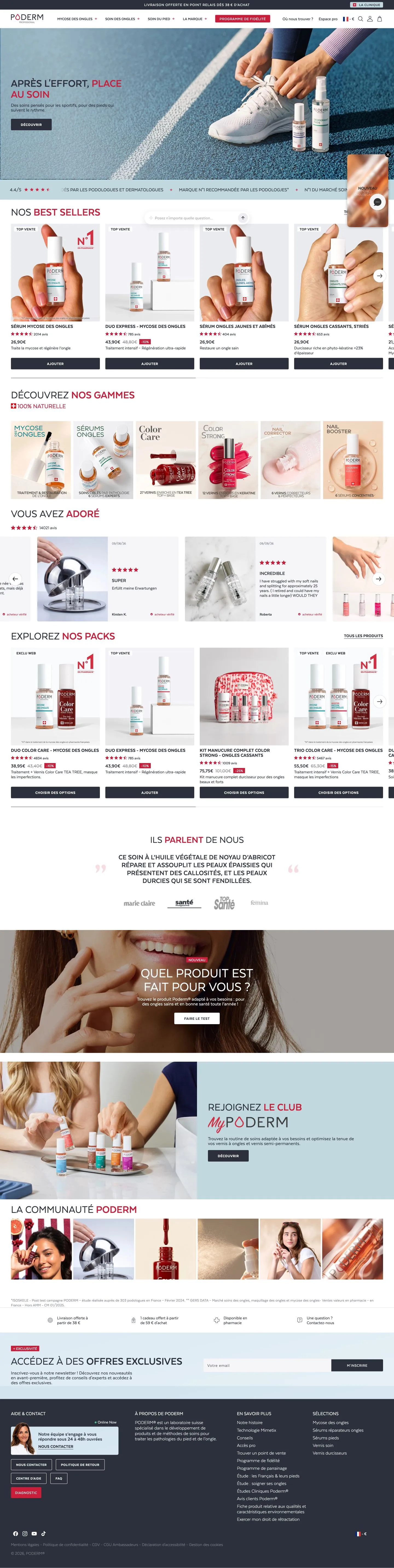 Captures du site Poderm, projet Common Ideas