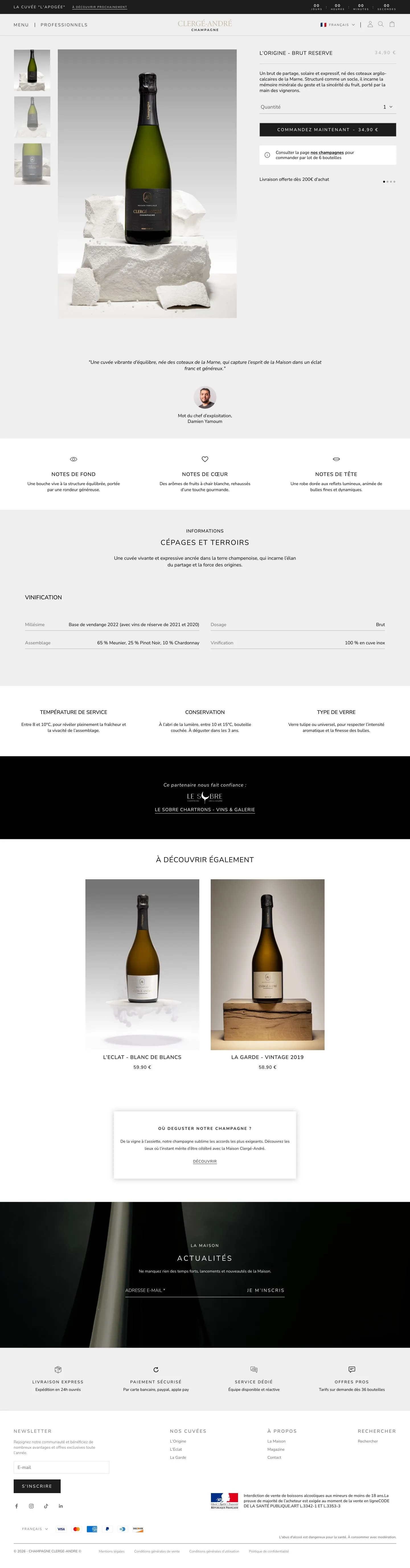 Captures du site Clergé-André, projet Common Ideas